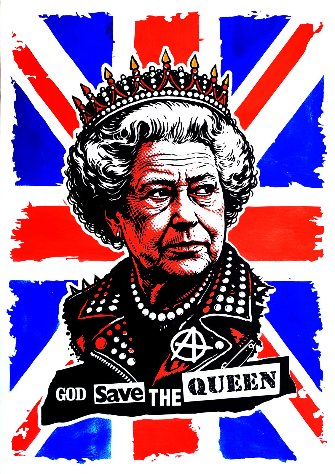 God Save The Queen & King - Punk Rock Royalty Art Print | noaprints